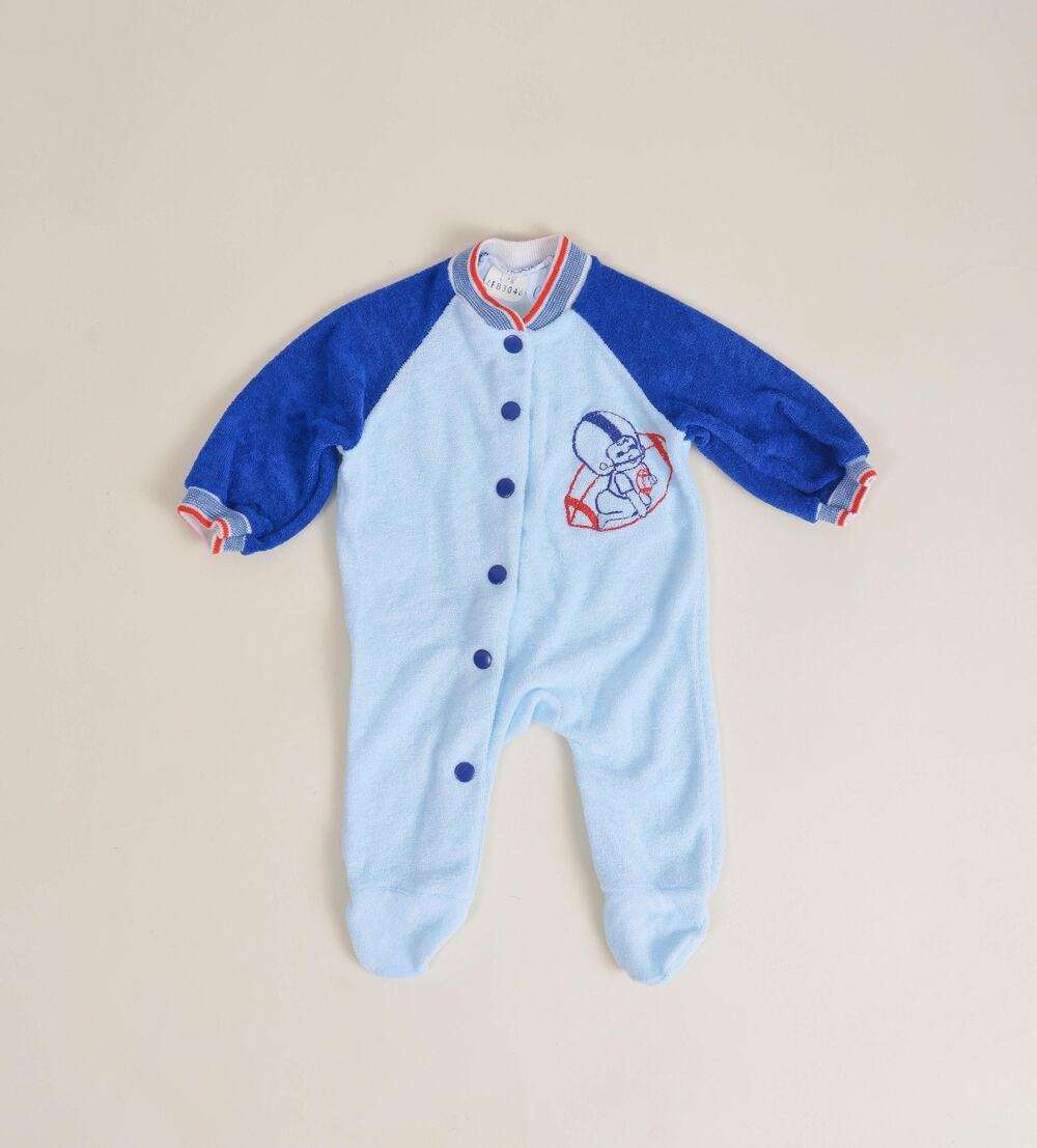 Baby Boy Vintage Carter's Football Sporty Footie Sleeper Small 0 - 3 Month